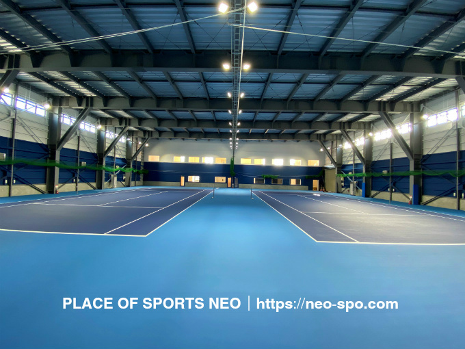 札幌 テニスコート レンタル 屋内2面 デコターフ 11層 PLACE OF SPORTS NEO プレイスオブスポーツネオ
