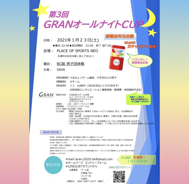 GRAN オールナイトカップ プレイスオブスポーツネオ